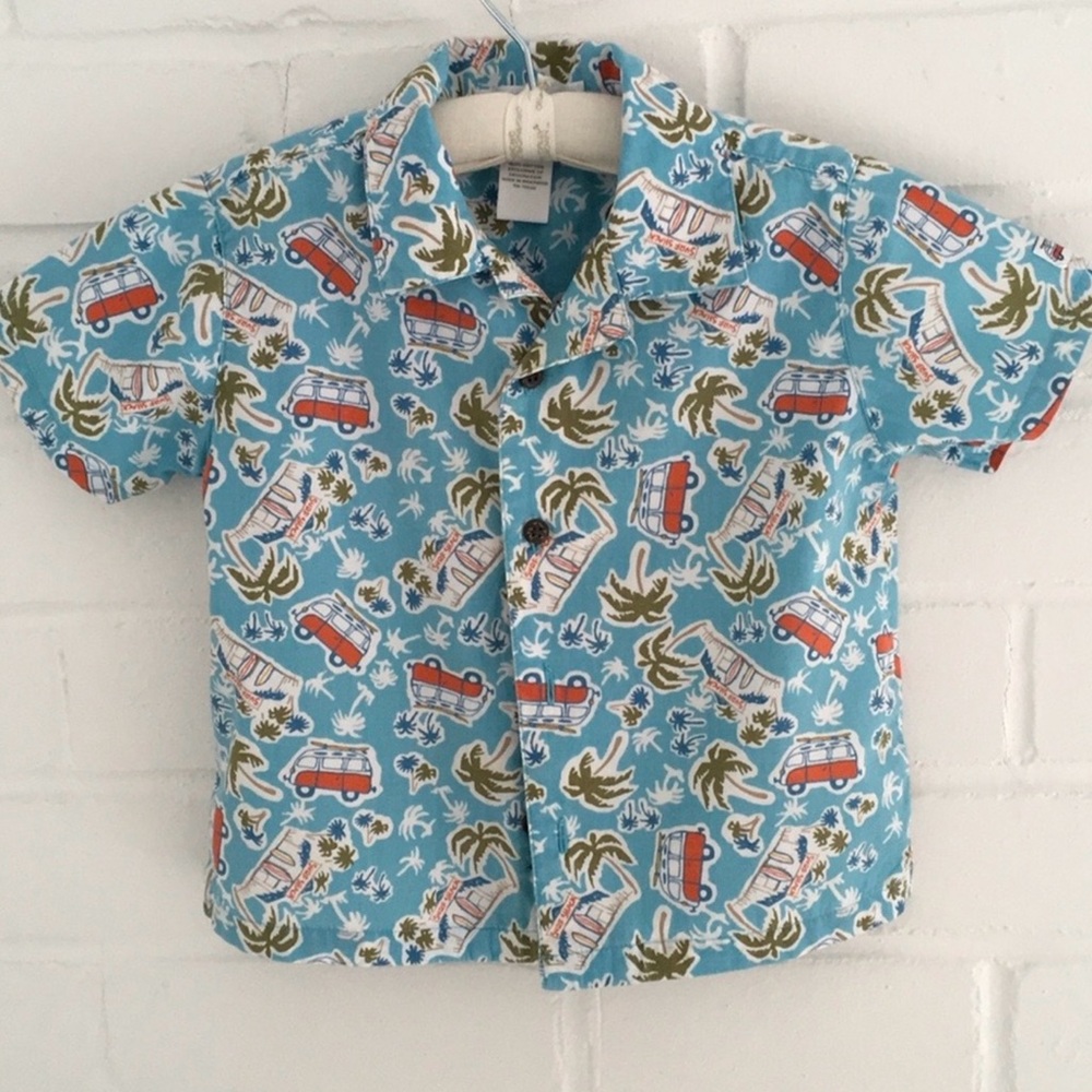 Summer Tropical Janie and Jack Short Sleeve Collared Short Size 12-18 Months